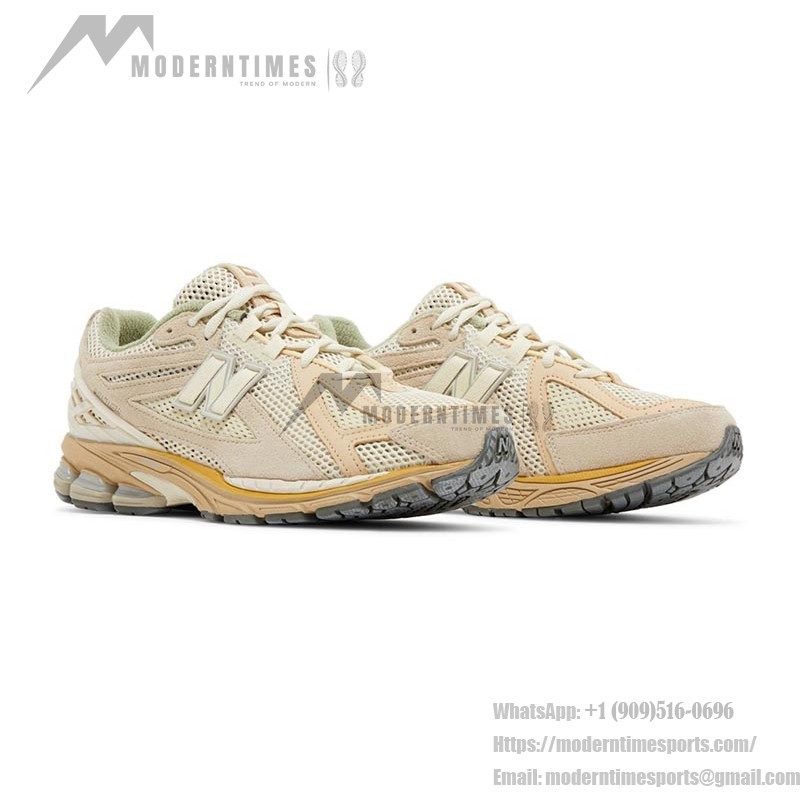 New Balance x AURALEE 1906R 본 화이트 모하비 데저트 레트로 러닝화 – 스타일리시하고 편안한 신발