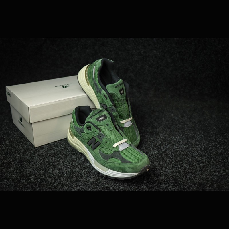 New Balance M992JJ x JJJJound Mossy Green Sneakers Front View – NB992 Collaboration