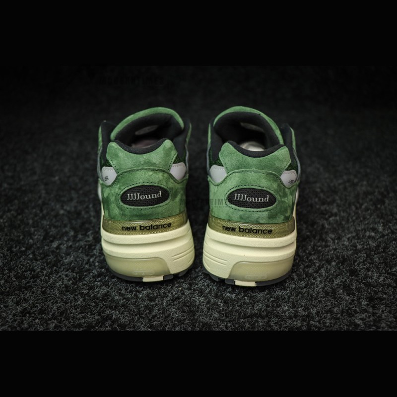 New Balance M992JJ x JJJJound Mossy Green Sneakers Front View – NB992 Collaboration