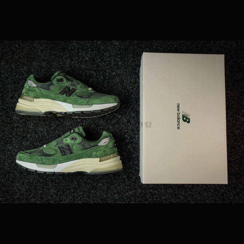 New Balance M992JJ x JJJJound Mossy Green Sneakers Front View – NB992 Collaboration