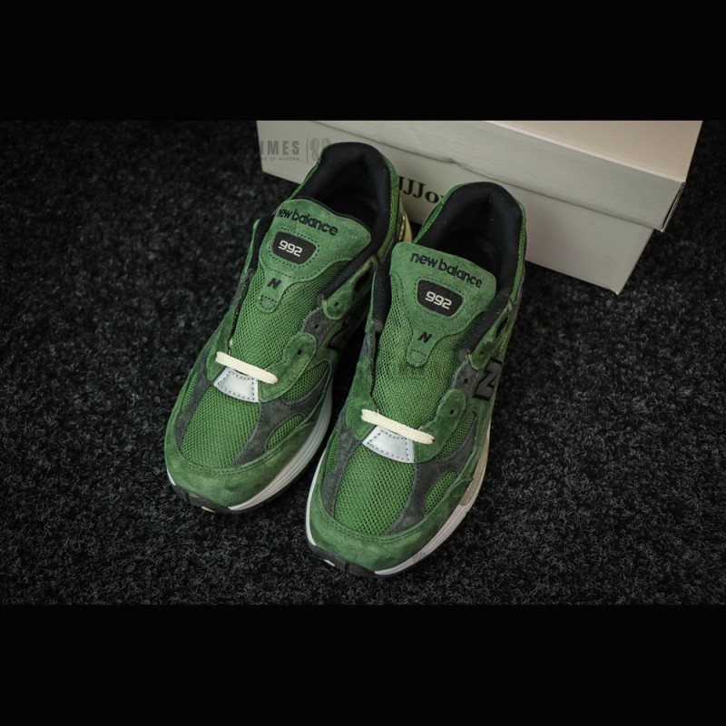 New Balance M992JJ x JJJJound Mossy Green Sneakers Front View – NB992 Collaboration
