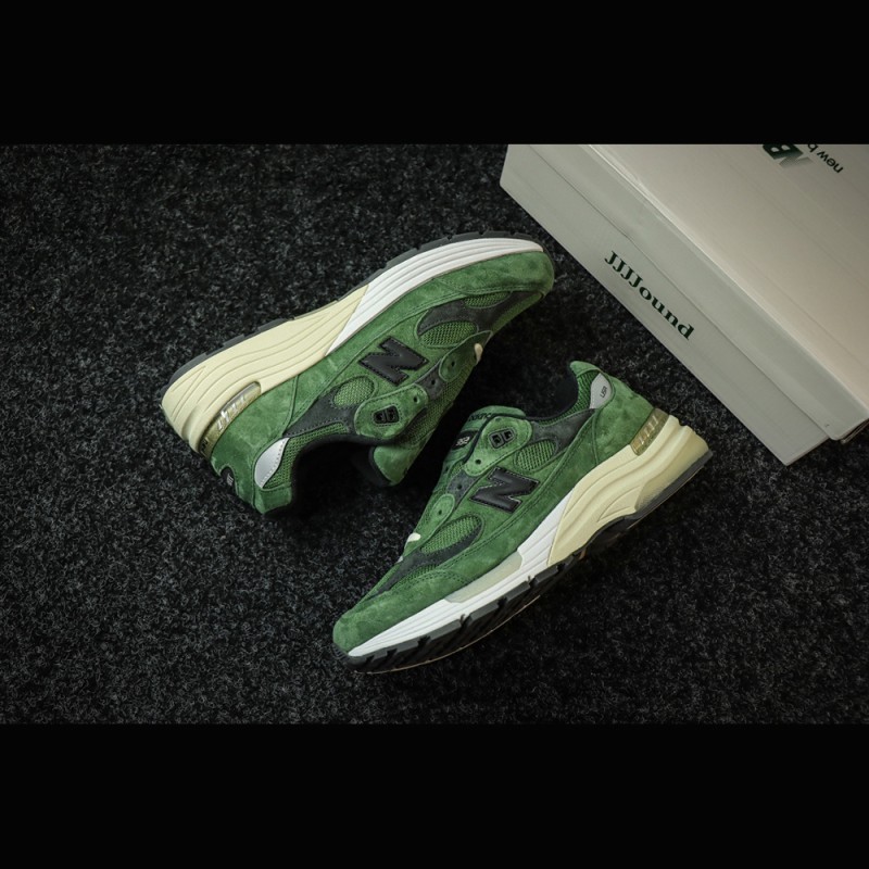 New Balance M992JJ x JJJJound Mossy Green Sneakers Front View – NB992 Collaboration