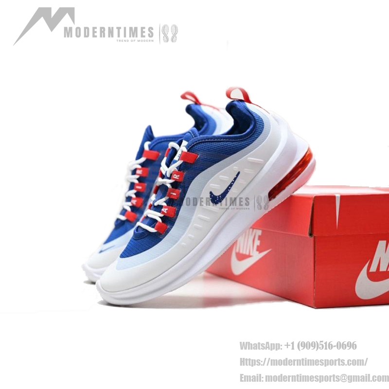 Nike Air Max Axis White Blue Red Lightweight Running Shoes with Air Cushion AA2146-25