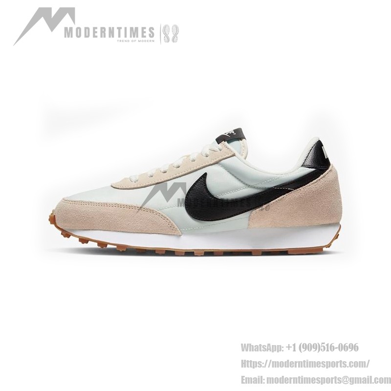 Nike Daybreak CK2351 elegant monochrome sneakers with black Swoosh