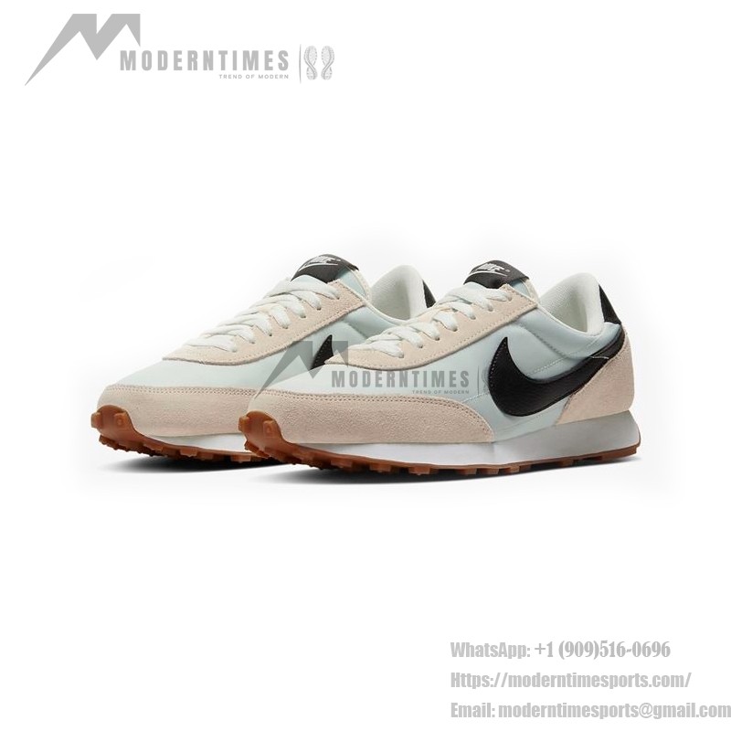 Nike Daybreak CK2351 elegant monochrome sneakers with black Swoosh