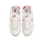 Nike Daybreak CK2351 red and white sneakers with grey suede accents