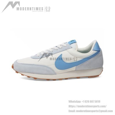 Nike Daybreak CK2351: Crisp White Sneakers with Blue Accents