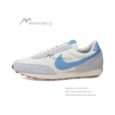 Nike Daybreak CK2351: Crisp White Sneakers with Blue Accents