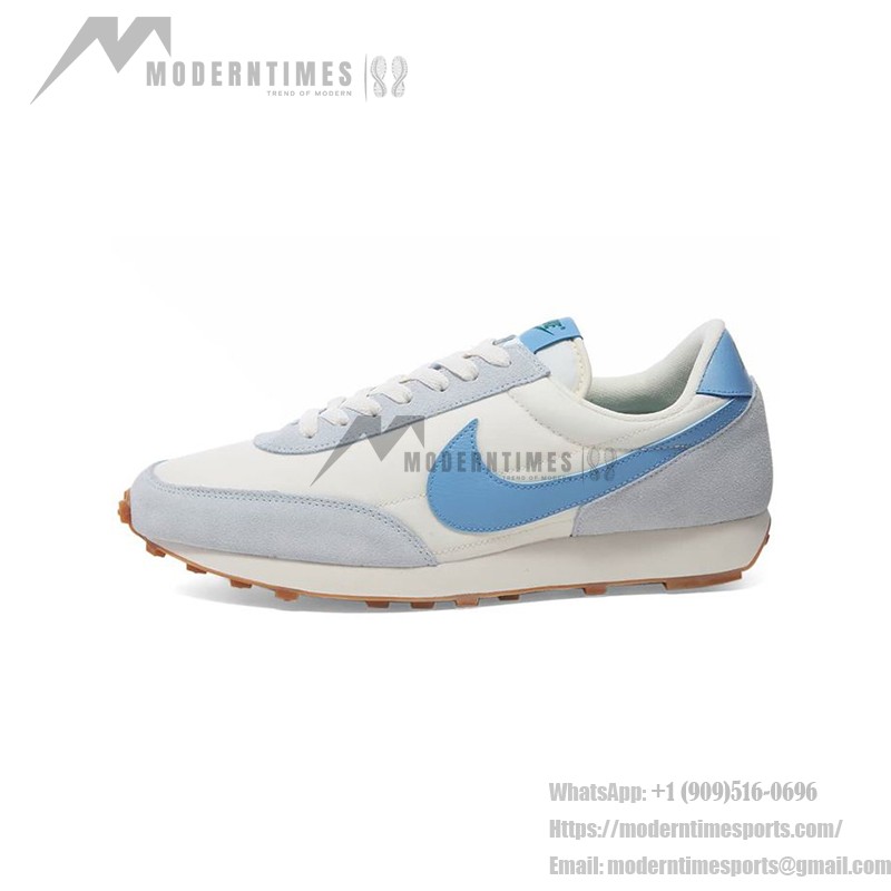 Nike Daybreak CK2351 white sneakers with blue Swoosh