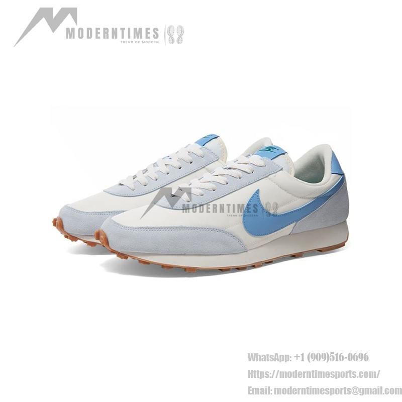 Nike Daybreak CK2351 white sneakers with blue Swoosh