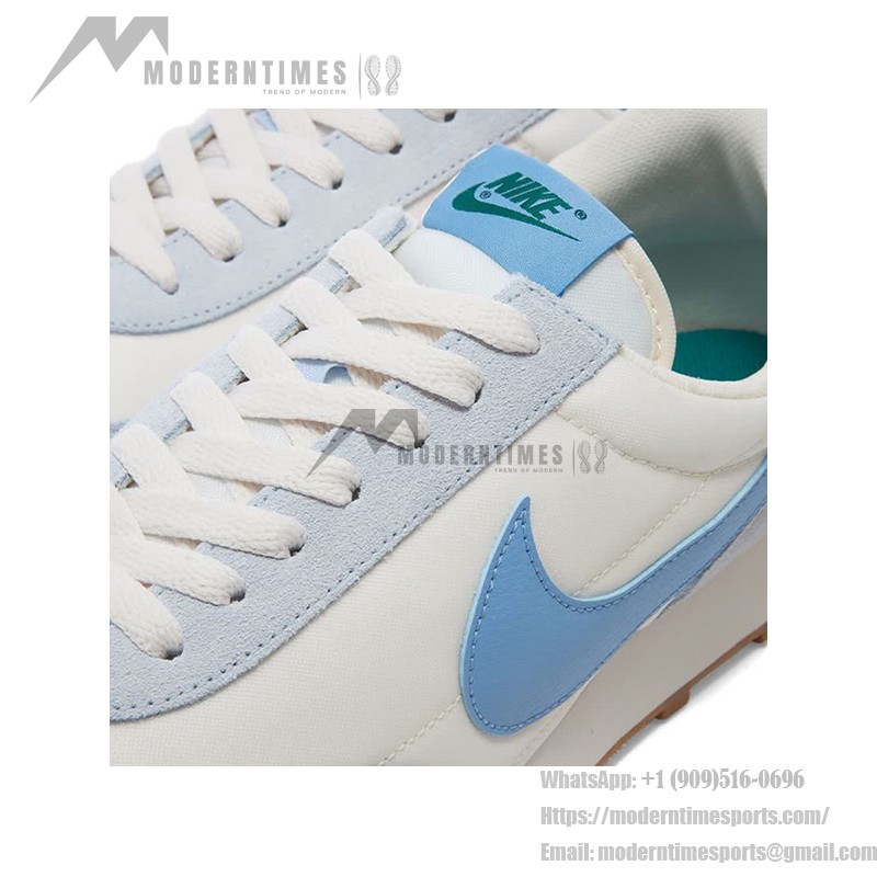 Nike Daybreak CK2351 white sneakers with blue Swoosh