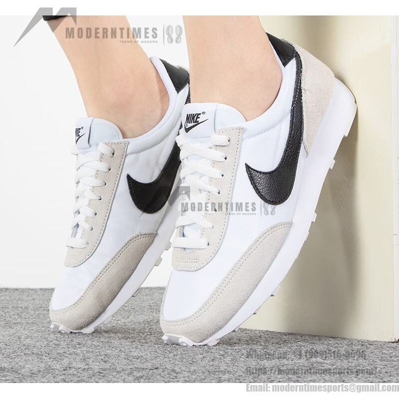 Nike Daybreak CK2351 white with black Swoosh sneakers