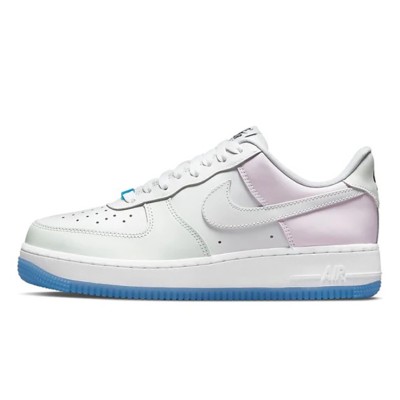 Nike Air Force 1 '07 LX UV Reactive DA8301-100 - Stylish White Sneakers with UV Color-Changing Panels & Blue Sole