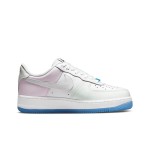 Nike Air Force 1 '07 LX UV Reactive - White Sneakers with UV Panels and Blue Sole