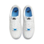 Nike Air Force 1 '07 LX UV Reactive - White Sneakers with UV Panels and Blue Sole