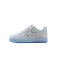 Nike Air Force 1 '07 PRM CK7804-100 - Modern White Sneakers with Reflective Swoosh Pattern and Icy Sole