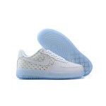 Nike Air Force 1 '07 PRM CK7804-100 - White Sneakers with Reflective Swoosh and Icy Sole