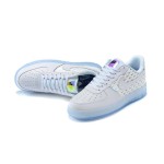 Nike Air Force 1 '07 PRM CK7804-100 - White Sneakers with Reflective Swoosh and Icy Sole