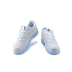 Nike Air Force 1 '07 PRM CK7804-100 - White Sneakers with Reflective Swoosh and Icy Sole