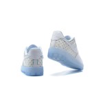 Nike Air Force 1 '07 PRM CK7804-100 - White Sneakers with Reflective Swoosh and Icy Sole