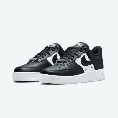 Nike Air Force 1 '07 PRM DA8571-001 - Sleek Black & White Leather Sneakers with Classic Design and Timeless Appeal