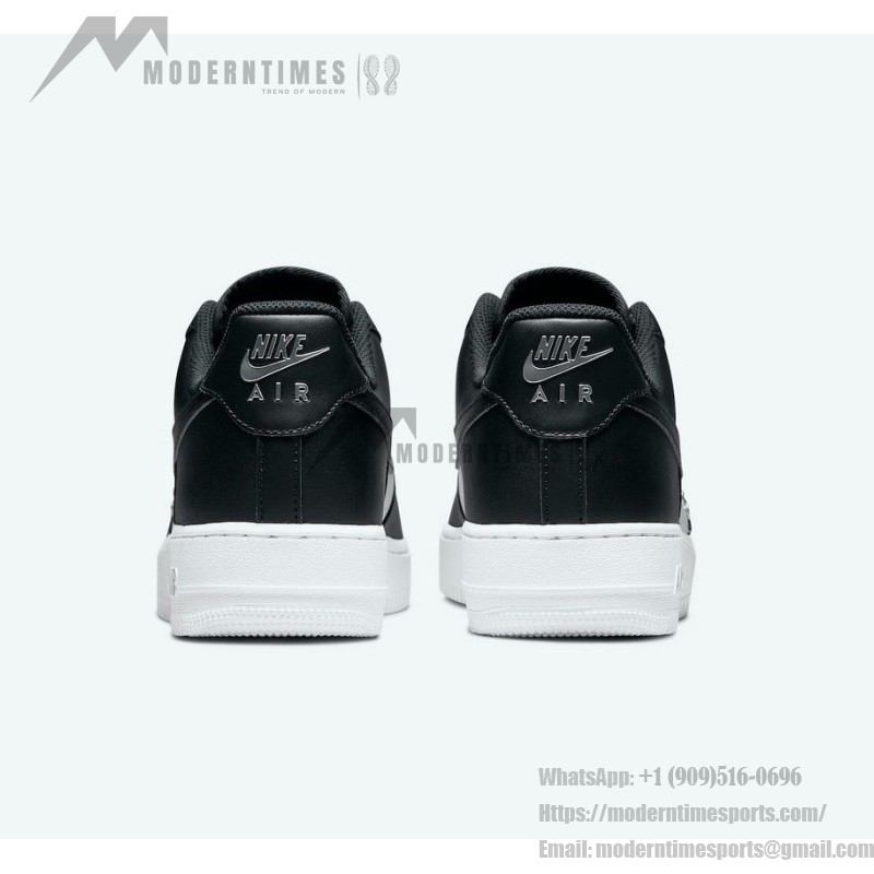 Nike Air Force 1 '07 PRM DA8571-001 - Black & White Leather Sneakers with Classic Design