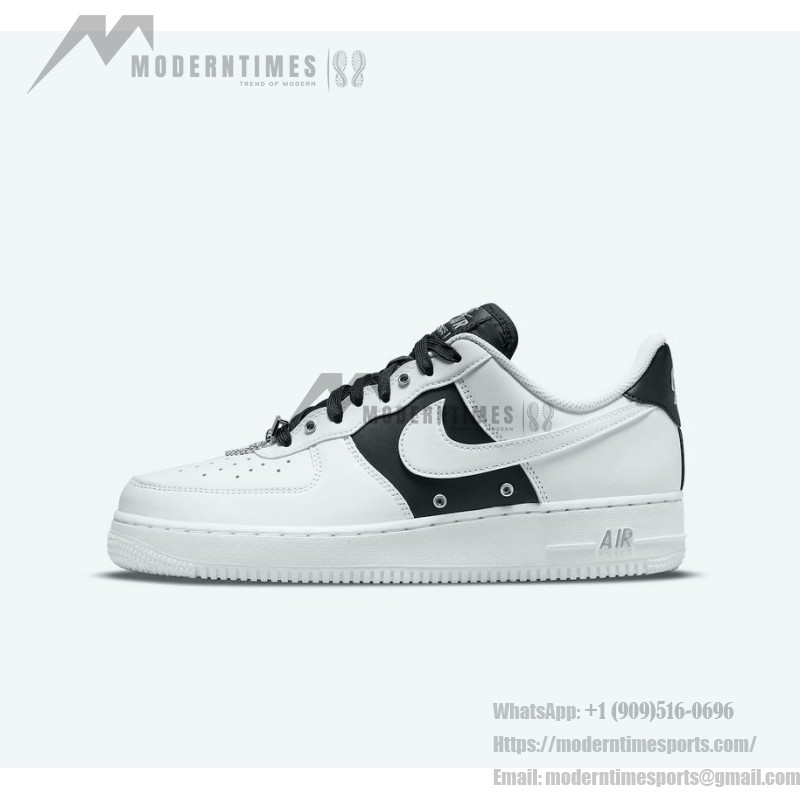 Nike Air Force 1 '07 PRM DA8571-100 - White & Black Leather Sneakers with Timeless Design