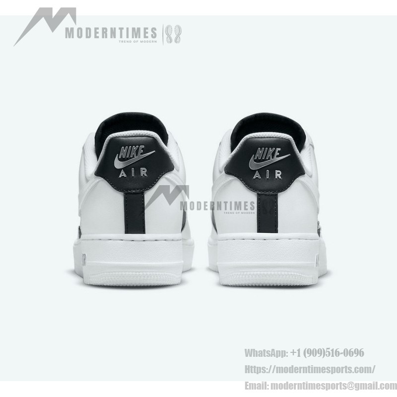 Nike Air Force 1 '07 PRM DA8571-100 - White & Black Leather Sneakers with Timeless Design