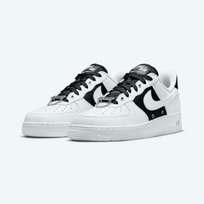 Nike Air Force 1 '07 PRM DA8571-100 - Classic White & Black Leather Sneakers with Timeless Elegance