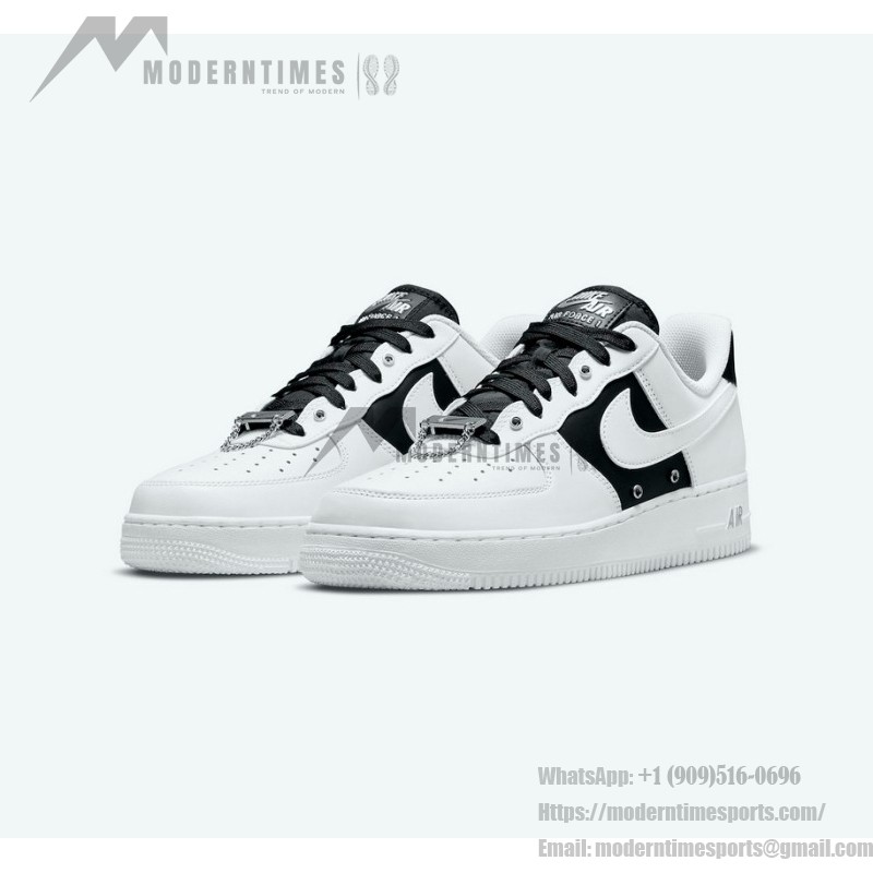 Nike Air Force 1 '07 PRM DA8571-100 - White & Black Leather Sneakers with Timeless Design