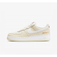 Nike Air Force 1 '07 LV8 "Popcorn" CW2919-100 - Classic Cream Leather Sneakers with Red Accents and Retro Charm