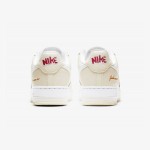 Nike Air Force 1 '07 LV8 "Popcorn" CW2919-100 - Cream Leather Sneakers with Red Accents