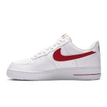 Nike Air Force 1 '07 AO2423-102 - White Sneakers with Red Swoosh