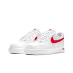 Nike Air Force 1 '07 AO2423-102 - White Sneakers with Red Swoosh