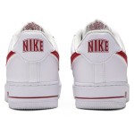 Nike Air Force 1 '07 AO2423-102 - White Sneakers with Red Swoosh