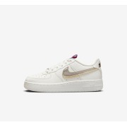 Nike Air Force 1 '07 Low - Iconic White Sneakers with Transparent Swoosh and Metallic Accents | DH9595-001