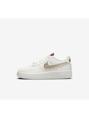 Nike Air Force 1 '07 Low - Iconic White Sneakers with Transparent Swoosh and Metallic Accents | DH9595-001