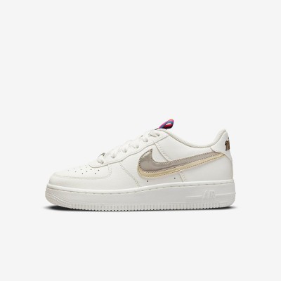 Nike Air Force 1 '07 Low - Iconic White Sneakers with Transparent Swoosh and Metallic Accents | DH9595-001