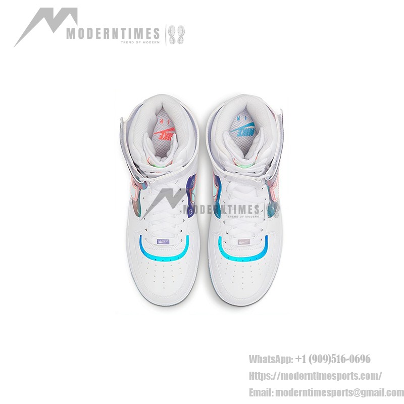 Nike Air Force 1 High "Have A Good Game" DC2111-191 White and Iridescent Sneakers with Gaming-Inspired Design