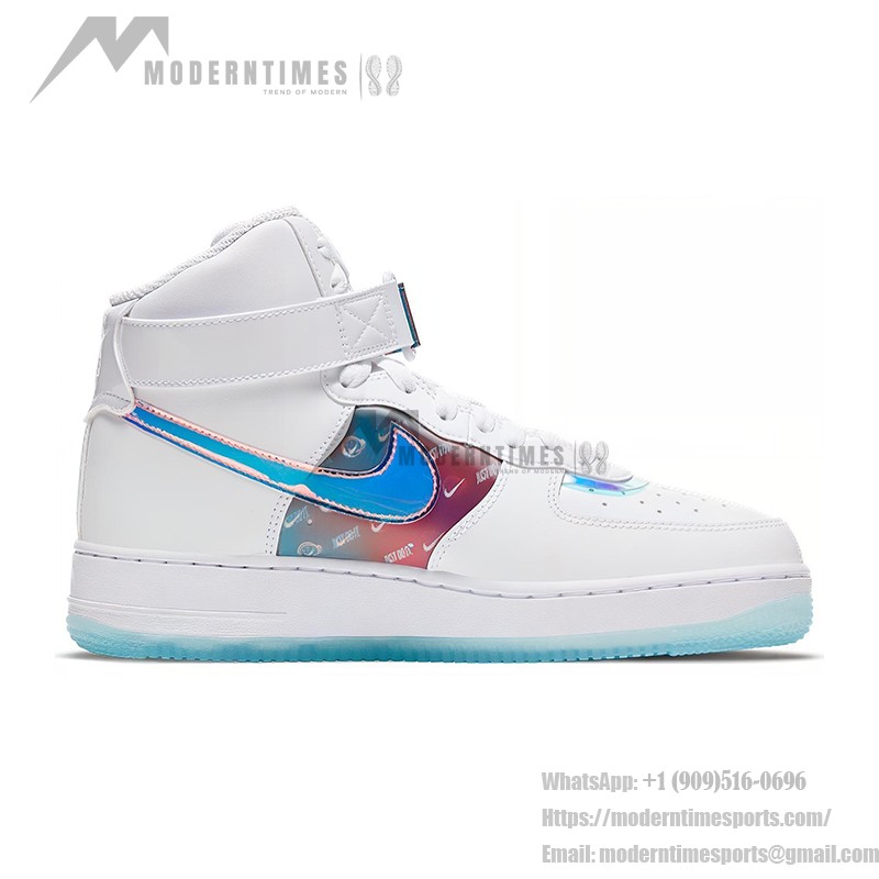 Nike Air Force 1 High "Have A Good Game" DC2111-191 White and Iridescent Sneakers with Gaming-Inspired Design