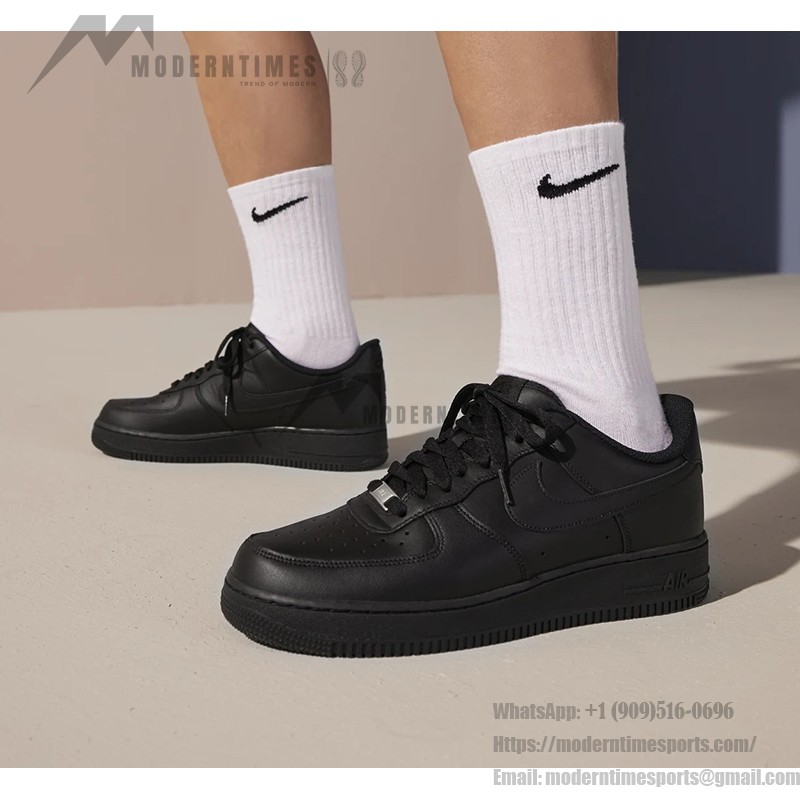 Nike Air Force 1 Low 'Triple Black' - All-Black Sneakers with Minimalist Design