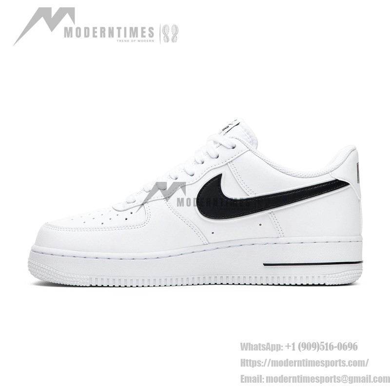 Nike Air Force 1 Low '07 3 White/Black AO2423-101 Sneakers featuring premium leather and bold black Swoosh