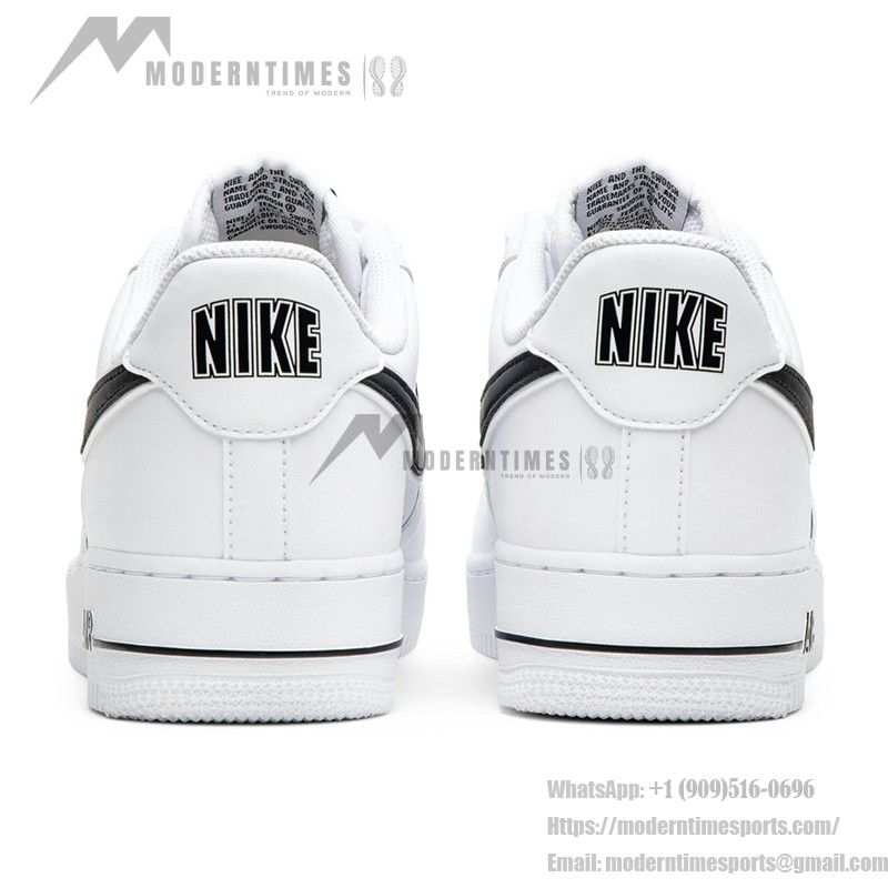 Nike Air Force 1 Low '07 3 White/Black AO2423-101 Sneakers featuring premium leather and bold black Swoosh