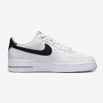 Nike Air Force 1 Low 40th Anniversary - White Sneakers with Black Swoosh and Gold Accents