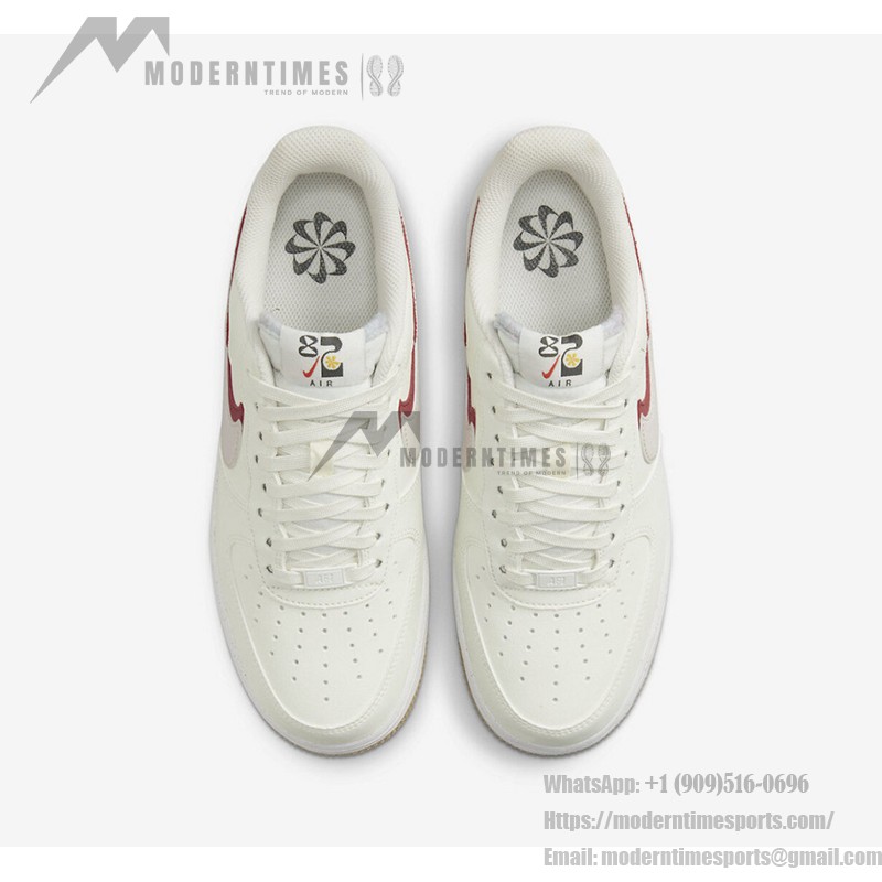 Nike Air Force 1 Low '82 - Cream Sneakers with Clay Accents for a Vintage Look