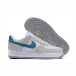 Nike Air Force 1 Low 'Athletic Club' - White & Grey Sneakers with Blue Swoosh for a Retro Look