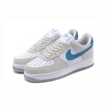 Nike Air Force 1 Low 'Athletic Club' - White & Grey Sneakers with Blue Swoosh for a Retro Look