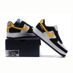 Nike Air Force 1 Low 'Athletic Club' - Black and White Sneakers with Yellow Swoosh