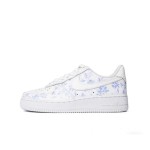 Nike Air Force 1 Low "Blue Floral" CW2288-111 White Sneakers with Floral Design