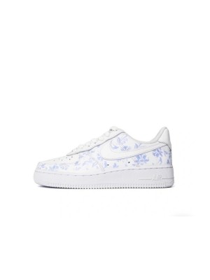 Nike Air Force 1 Low "Blue Floral" CW2288-111 Weiße Sneaker | Elegantes Blumenmuster